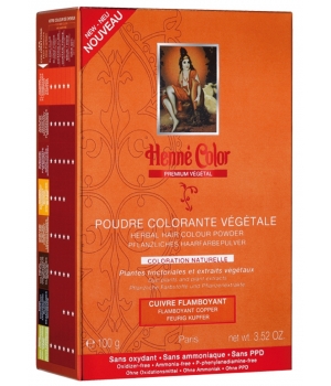 Henné Color Poudre colorante végétale Cuivré Flamboyant 100gr