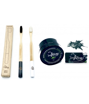 My Brightness Poudre de Charbon blanchissante 30g + Brosse à dents offerte