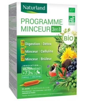 Naturland Programme Minceur Bio Lot de 3 boites ampoule Naturland