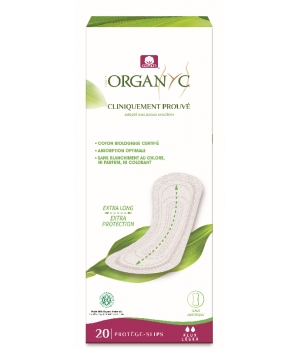 Organyc Protège Slips Maxi extra long Boîte de 20