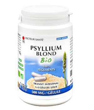 Vecteur Sante Psyllium Blond Teguments Bio 180 gélules