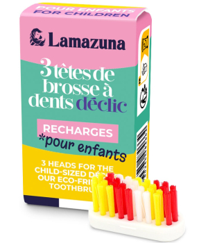 Lamazuna Recharge 3 têtes de brosse à dents pour enfants