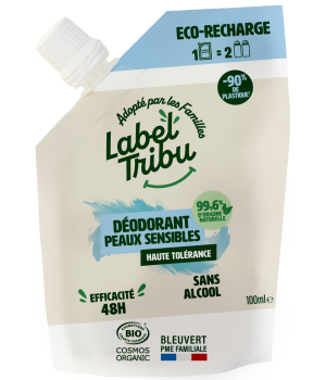 Label Tribu Recharge déodorant Peaux sensibles 100ml