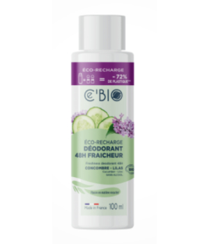 Ce'bio Recharge déodorant roll on 48h Fraicheur Concombre Lilas 100ml