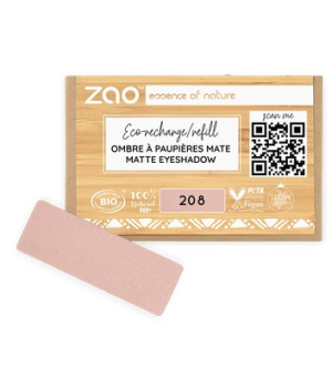 Zao  Recharge Ombre à paupières mate 208 Nude 1.3g