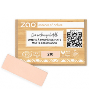 Zao  Recharge Ombre à paupières mate rectangle 210 Nude beige