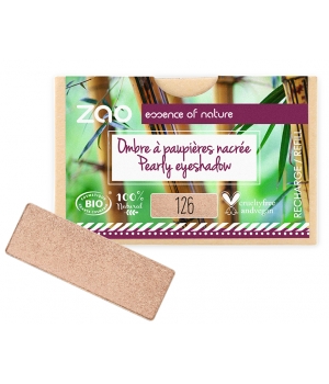 Zao  Recharge Ombre à paupières nacrée rectangle 126 pétale doré