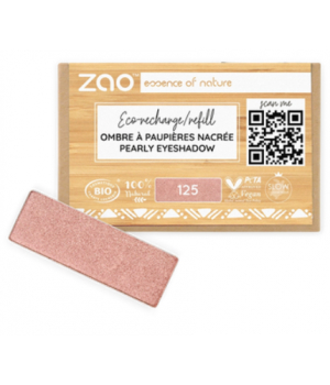 Zao  Recharge Ombre à paupières nacrée rectangle 125 rose sunshine