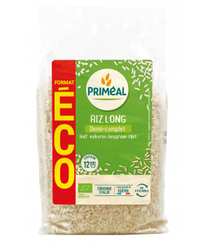 Primeal Riz long demi complet format Eco 2kg