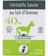Savon à barbe au lait d'ânesse frais à 40% peaux Sensibles 100g Laboratoire Paysane