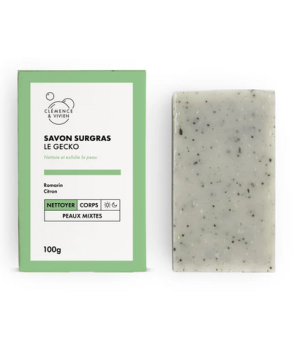 Clemence et Vivien Savon à froid Le Gecko Exfoliant 100g
