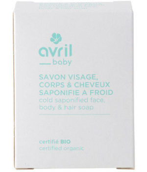 Avril Savon à froid visage, corps et cheveux bébé 100g