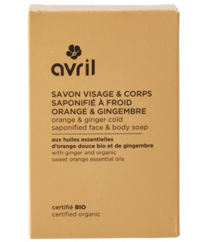 Avril Savon à froid visage et corps Orange Gingembre 100g