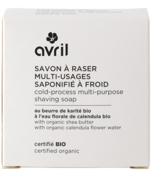 Avril Savon à raser multi usages saponifié à froid 100g