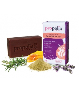 Propolia Savon Actif Propolis Miel Karité Pain de 100g