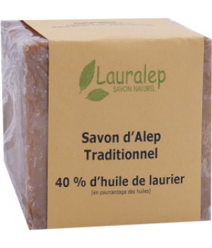 Lauralep Savon d'Alep Traditionnel 40% 200g
