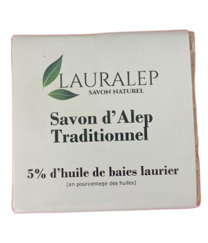 Lauralep Savon d'Alep Traditionnel 5% 200g