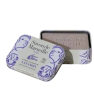 Hygiene naturelle Alepia Savon de Marseille boîte métal décorée parfumé à l'huile essentielle de Lavandin 100g
