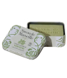 Hygiene naturelle Alepia Savon de Marseille boîte métal décorée parfumé à l'huile essentielle de Verveine 100g