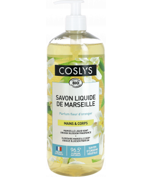Coslys Savon liquide de Marseille Fleur d'Oranger 1L