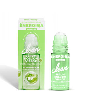 Energiqa Sérum roll on clear Anti imperfections Niacinamide et extrait d'algue 30ml