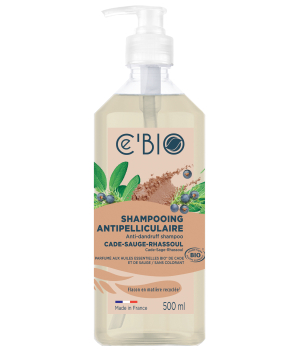 Ce'bio Shampoing antipelliculaire Cade Sauge Rhassoul 500ml