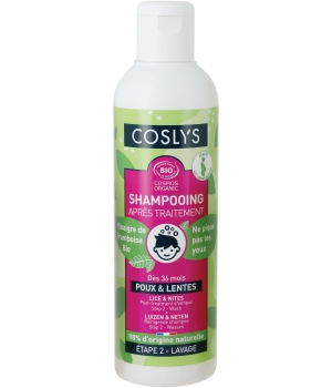 Coslys Shampoing après traitement poux et lentes dès 36 mois 230ml