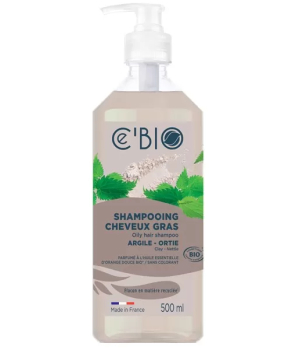 Ce'bio Shampoing cheveux gras Argile Ortie 500ml