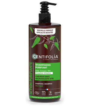 Centifolia Shampoing crème cheveux gras ortie et argile verte 500ml