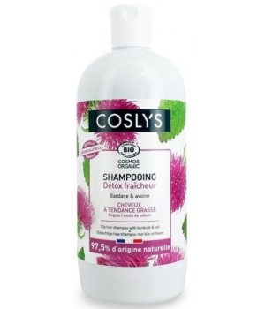 Coslys Shampoing Detox Fraicheur cheveux gras au Yucca 500ml