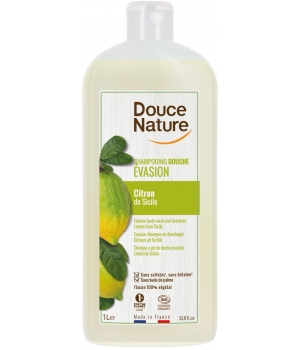 Douce Nature Shampoing douche évasion Citron de Sicile 1L