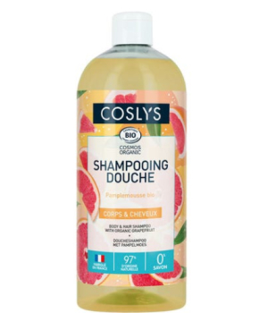 Coslys Shampoing Douche Pamplemousse Bio 1000 ml