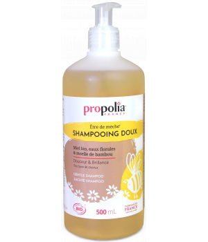 Propolia Shampoing Doux Bio être de mèche Miel et Bambou 500ml