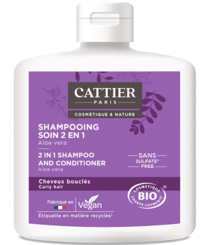 Cattier Shampoing soin 2 en 1 Cheveux bouclés 250ml