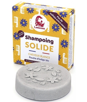 Lamazuna Shampoing solide Cheveux blancs Poudre d'indigo bio