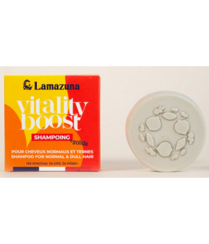 Lamazuna Shampoing solide Cheveux normaux à l'argile blanche et verte 70ml