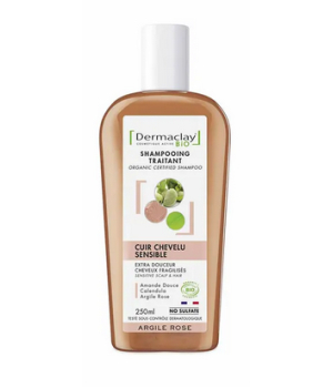 Dermaclay  Shampoing traitant Cuir Chevelu Sensible Argile rose sans sulfate 250ml