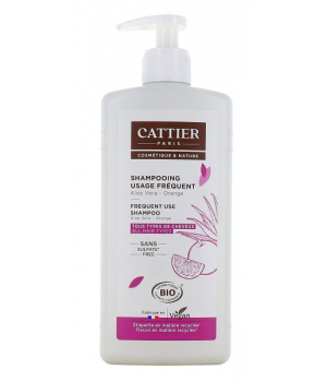 Cattier Shampoing usage fréquent Aloe vera Orange 500ml