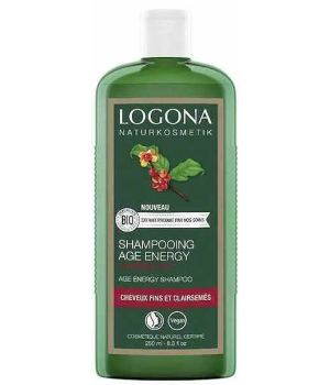 Logona Shampooing Age Energy Caféine bio cheveux fins et clairsemés 250ml