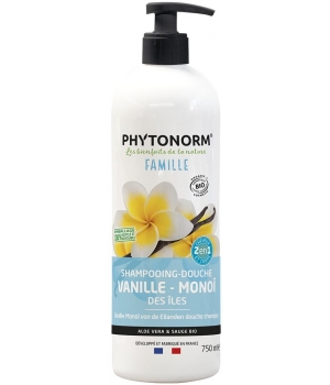 Phytonorm Shampooing douche monoï vanille des îles 750ml