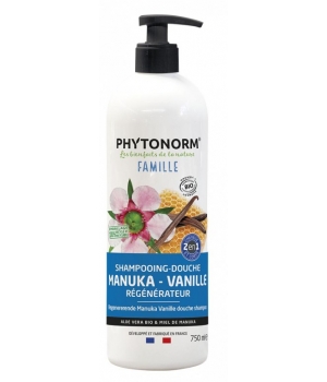 Phytonorm Shampooing douche réparateur Aloé Miel de Manuka senteur Vanille 750ml