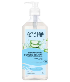 Ce'bio Shampooing gel douche Aloe Vera 1L