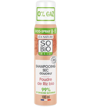 So'Bio étic Shampooing sec douceur, poudre de riz bio 100ml