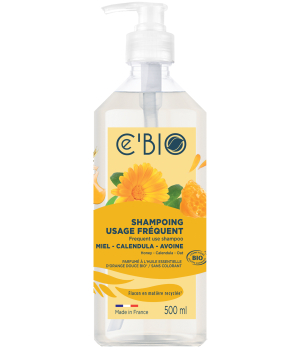 Ce'bio Shampooing usage fréquent Miel Calendula Avoine 500ml