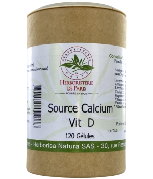 Herboristerie De Paris Source Calcium Vitamine D 120 gélules