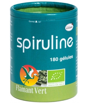 Flamant Vert Spiruline Bio Ecocert 180 gélules
