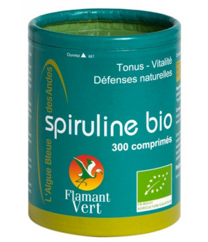 Flamant Vert Spiruline Ecocert 300 comprimés de 500 mg