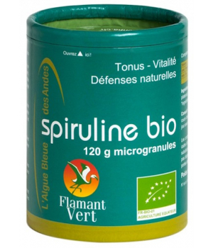 Flamant Vert Spiruline Ecocert Flamant Vert 120gr net Microgranules