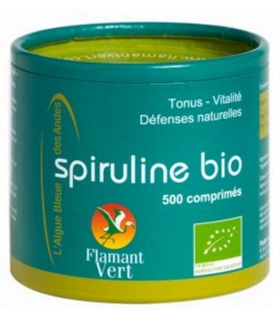 Flamant Vert Spiruline bio 500 comprimes de 500 mg