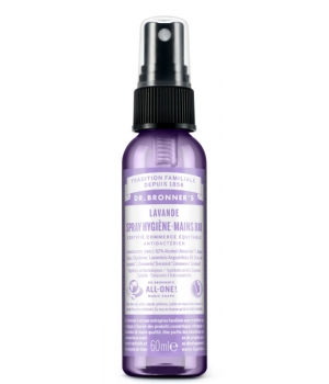 Dr Bronners Spray hygiénique naturel pour les mains à la Lavande 60ml